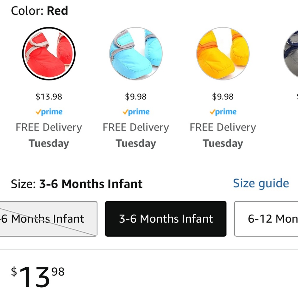 Red Baby Booties - Picture 3 of 3